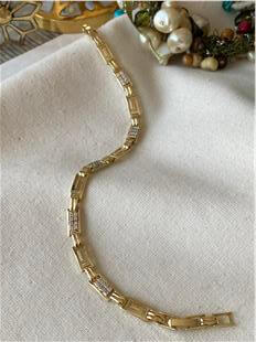 VIP 14K Taşlı Labirent Desen Bileklik