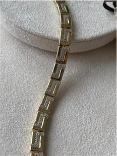 VIP 14K Taşlı Labirent Model Bileklik