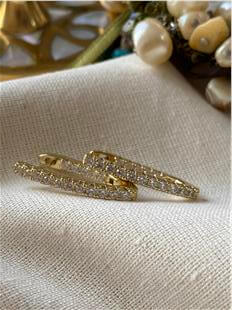 VIP 14K Taşlı Lades Küpe