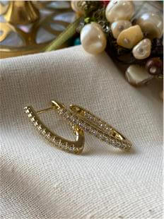 VIP 14K Taşlı Lades Küpe