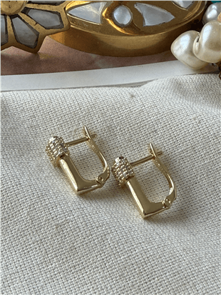 VIP 14K Taşlı Mini Serenay Küpe