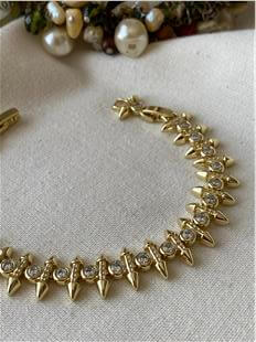 VIP 14K Taşlı Ok Tasarım Bileklik