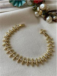 VIP 14K Taşlı Ok Tasarım Bileklik