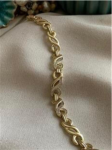 VIP 14K Taşlı Örgü Model Bileklik