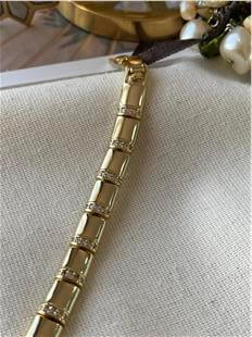 VIP 14K Taşlı Plaka Bileklik