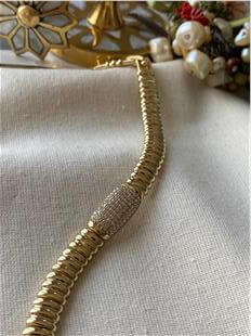 VIP 14K Taşlı Plaka Detaylı Çizgili Bileklik