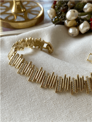 VIP 14K Taşlı Ritim Bileklik