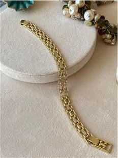 VIP 14K Taşlı Sık Örme Bileklik