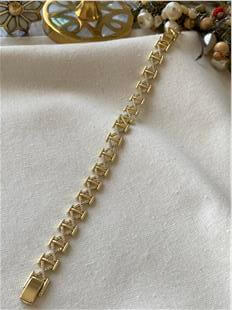 VIP 14K Taşlı Sıralı X Model Bileklik