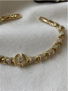 VIP 14K Taşlı Snake Zincirli Ortası Detaylı Bileklik