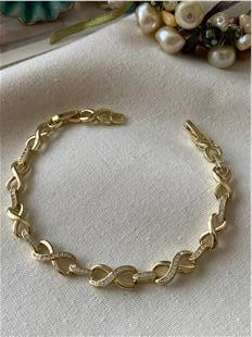 VIP 14K Taşlı Sonsuzluk Bileklik