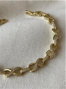 VIP 14K Taşlı Sonsuzluk Bileklik