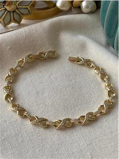 VIP 14K Taşlı Sonsuzluk Bileklik