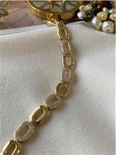 VIP 14K Taşlı Square Bileklik