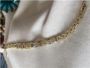 VIP 14k Taşlı Wave Bileklik