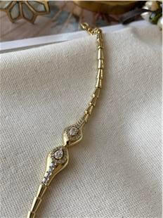 VIP 14K Taşlı Yılan Bileklik