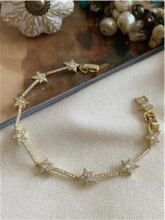 VIP 14K Taşlı Yıldızlar Bileklik