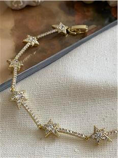 VIP 14K Taşlı Yıldızlar Bileklik