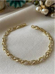 VIP 14K Taşlı Zarif Sarmal Bileklik