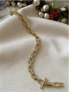 VIP 14K Taşlı Zincir Bileklik