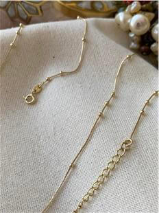 VIP 14K Üç Dorikalı Zincir Kolye