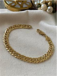 VIP 14K Yatay Çift Örme Bileklik