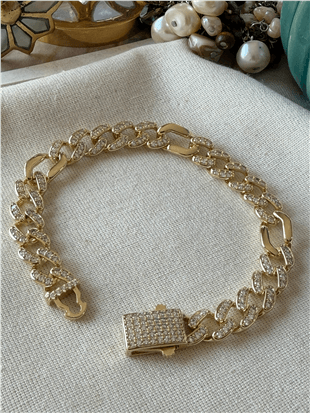 VIP 14K Yatay Model Gurmet Bileklik