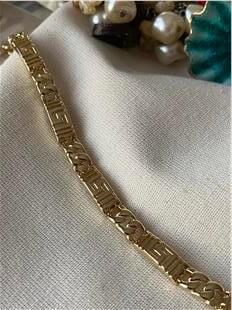 VIP 14K Zincir Detaylı Greek Desen Bileklik