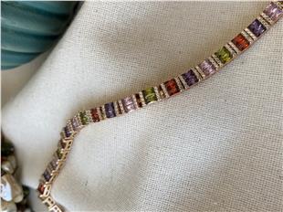 VIP Çift Sıra Dark Pastel Baget Bileklik