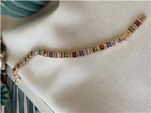 VIP Çift Sıra Dark Pastel Baget Bileklik