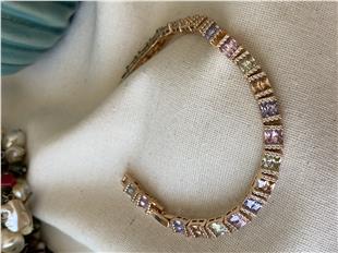 VIP Çift Sıra Light Pastel Baget Bileklik