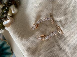 VIP Dikdörtgen Damla Taş Kıkırdak Küpe