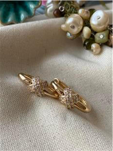 VIP Gold Cross Küpe