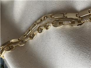 VIP İkili Badem Dikdörtgen Bileklik