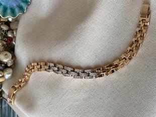 VIP Ortası Taşlı Kordon Bileklik