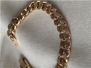 VIP Oval Taşlı Renkli Bileklik