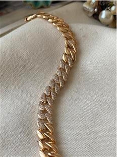 VIP Paylı Taş Detaylı Yatay Örme Bileklik 