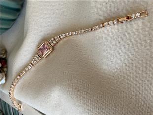 VIP Pembe Taşlı Suyolu Bileklik