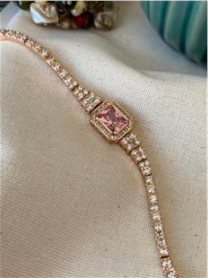 VIP Pembe Taşlı Suyolu Bileklik