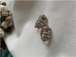 VIP Silver Taşlı Boğum Model Küpe