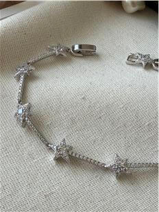 VIP Silver Taşlı Yıldızlar Bileklik