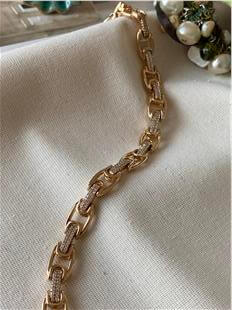 VIP Taş Geçmeli Düğme Bileklik