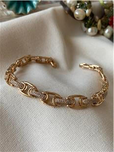 VIP Taş Geçmeli Düğme Bileklik