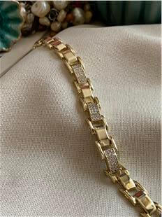 VIP Taşlı Geçmeli Zincir Bileklik