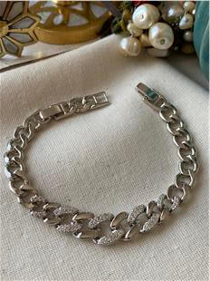 VIP Taşlı Geniş Zincir Bileklik