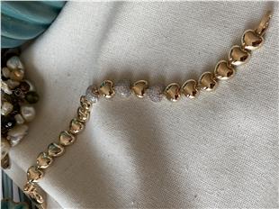 VIP Taşlı Kalp Sıra Bileklik