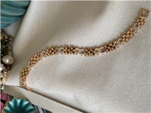 VIP Taşlı Sarmal Örme Zincir Bileklik