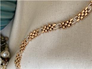 VIP Taşlı Sarmal Örme Zincir Bileklik