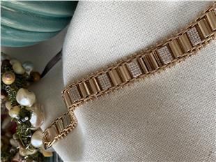 VIP Taşlı Silindir Geçmeli Bileklik