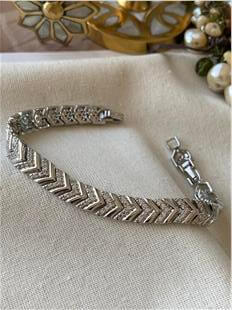 VIP Taşlı Silver Arrow Model Bileklik